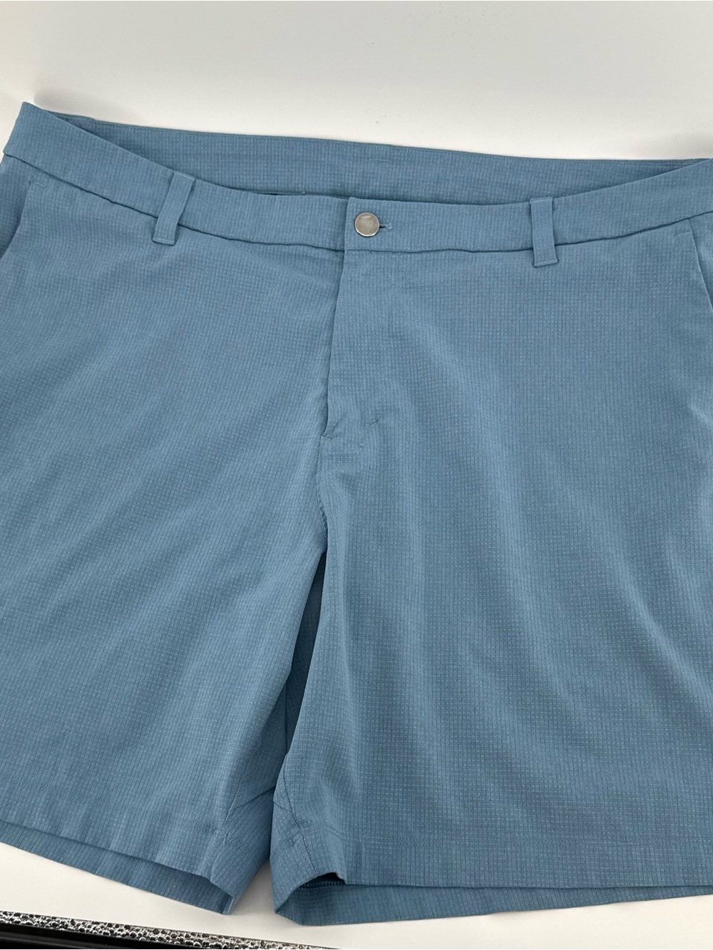 Lululemon Commission Golf Short Men's 38 Blue Classic 7.5" WovenAir ABC LM7ARWS